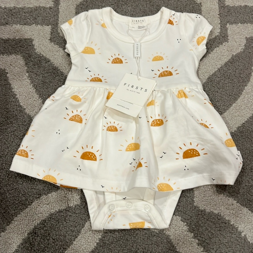 NWT FIRST by Petit Lem Onesie Dress
